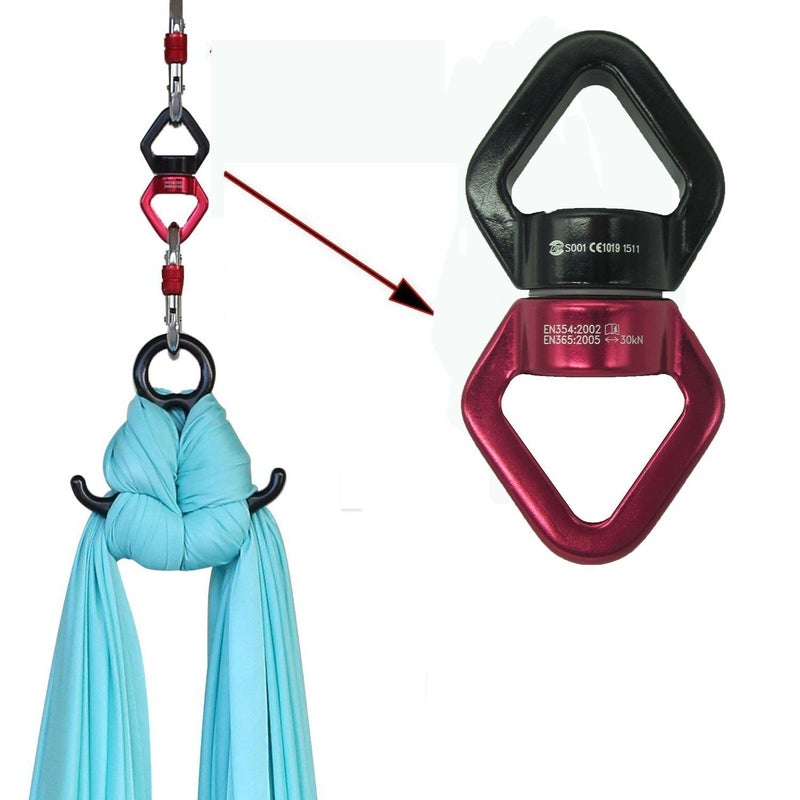 Dasking Aerial Silk Dance Hardware kit for Acrobatic Flying Dance Rescue 8 & Swivel & Carabiners Yoga Slings for Yoga Equipment - Image 3